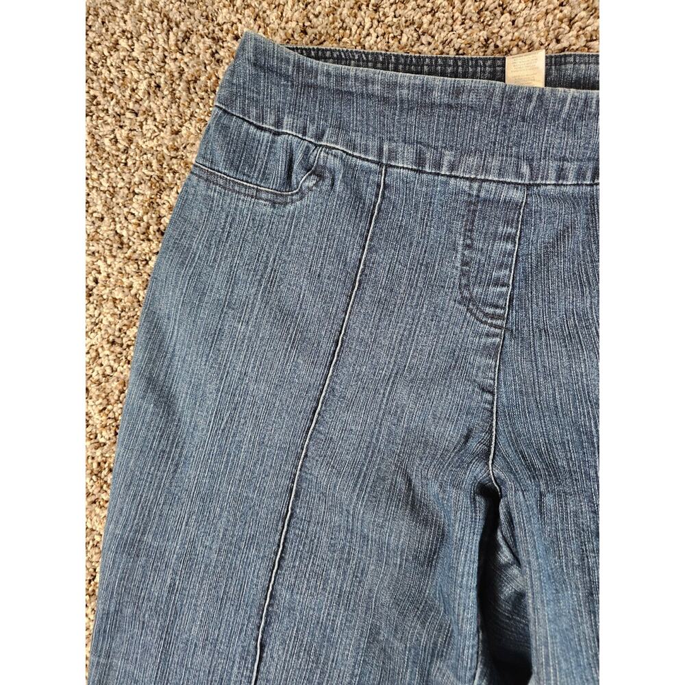 Thin Her Womens Sz 16 Pull On Slim Leg Blue Jeans Medium Wash Denim - Picture 2 of 4